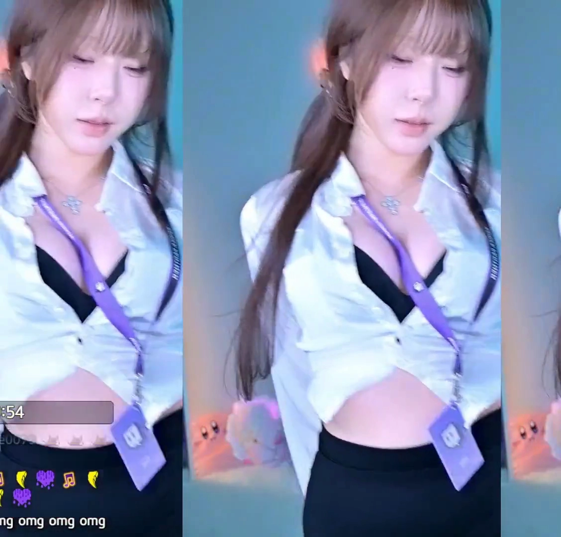 갓리타 야벅지 도드라진 오피스룩에 엉큰녀 리액션