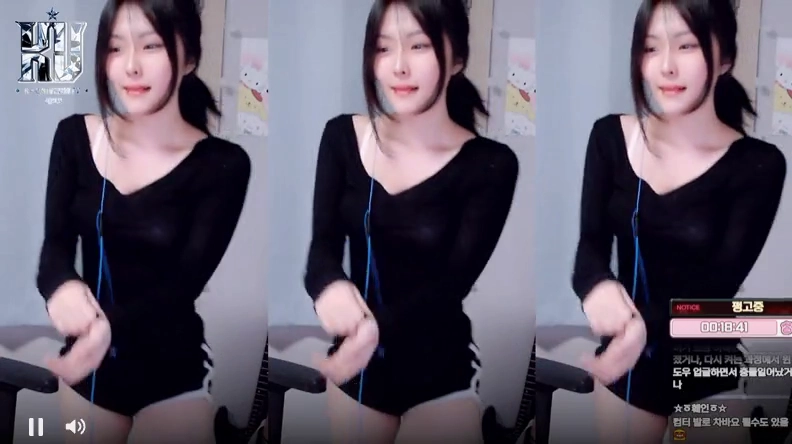 송혜림 가슴골 시스루티 검정 돌핀 조합으로 강조된 치명적 매력