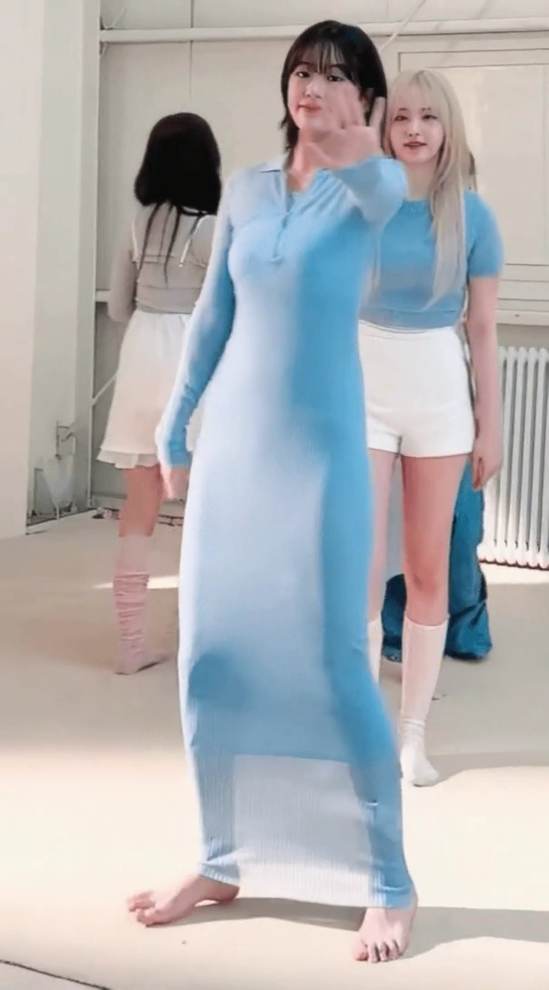 아이브 안유진 몸매 굴곡 드러난 골지 동탄미시룩