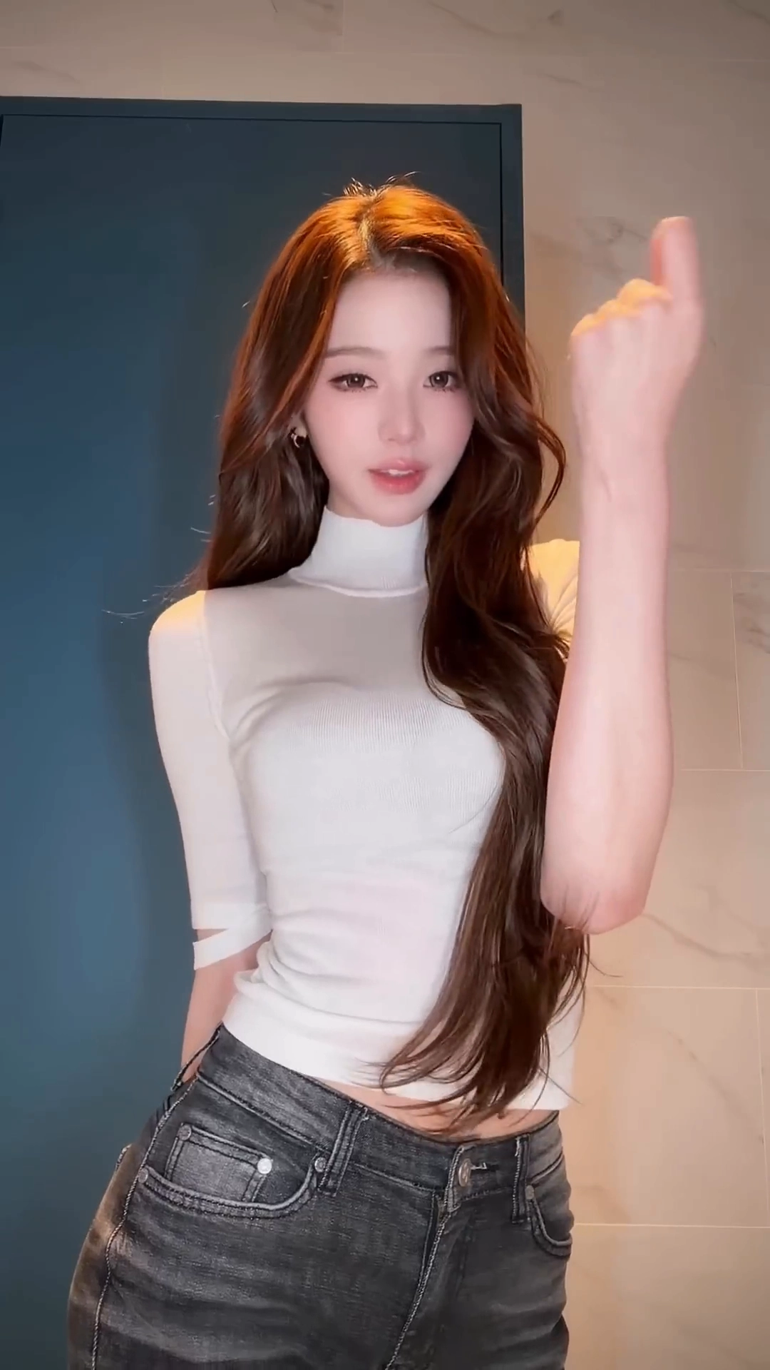 아이브 장원영 브라 비치는 밀착 흰티 인스타 릴스