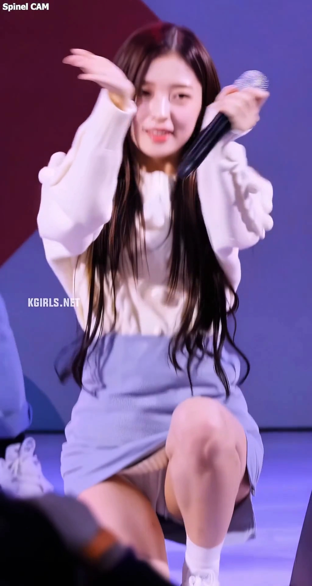 오마이걸 아린 도끼자국 제대로 찍힌 선명한 치마속