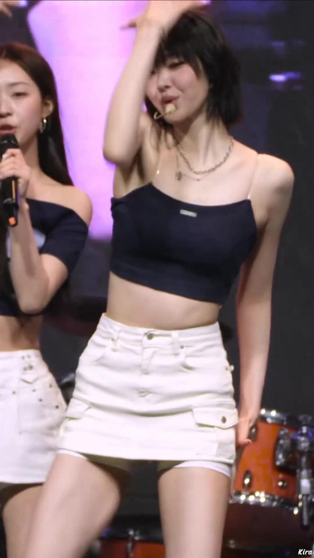 트리플에스 린 튜브탑 짧은 초미니 안 Y존 도끼