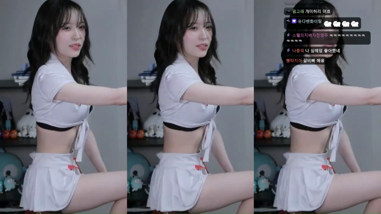 여캠 심해덤 슴무빙 오토바이춤 검정 브라 바운스